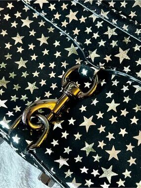 Rebecca Minkoff Crossbody Purse in Black Suede and Silver Stars